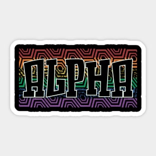 LGBTQ PATTERN USA ALPHA Sticker